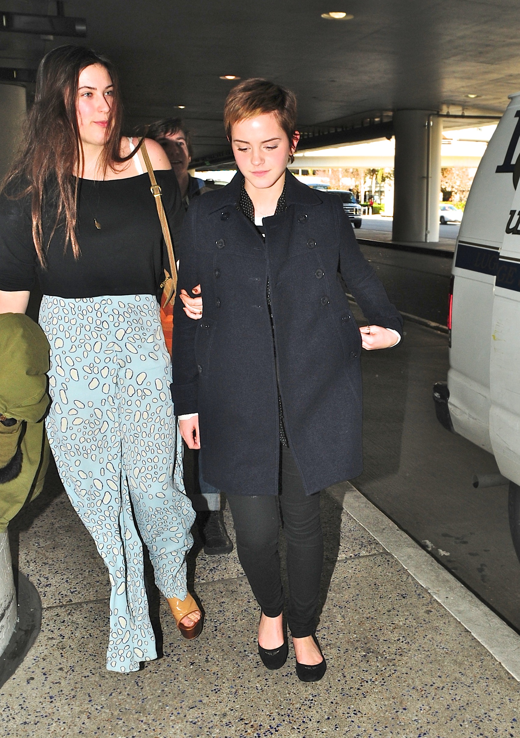 Preppie Emma Watson arriving at LAX Airport 7
