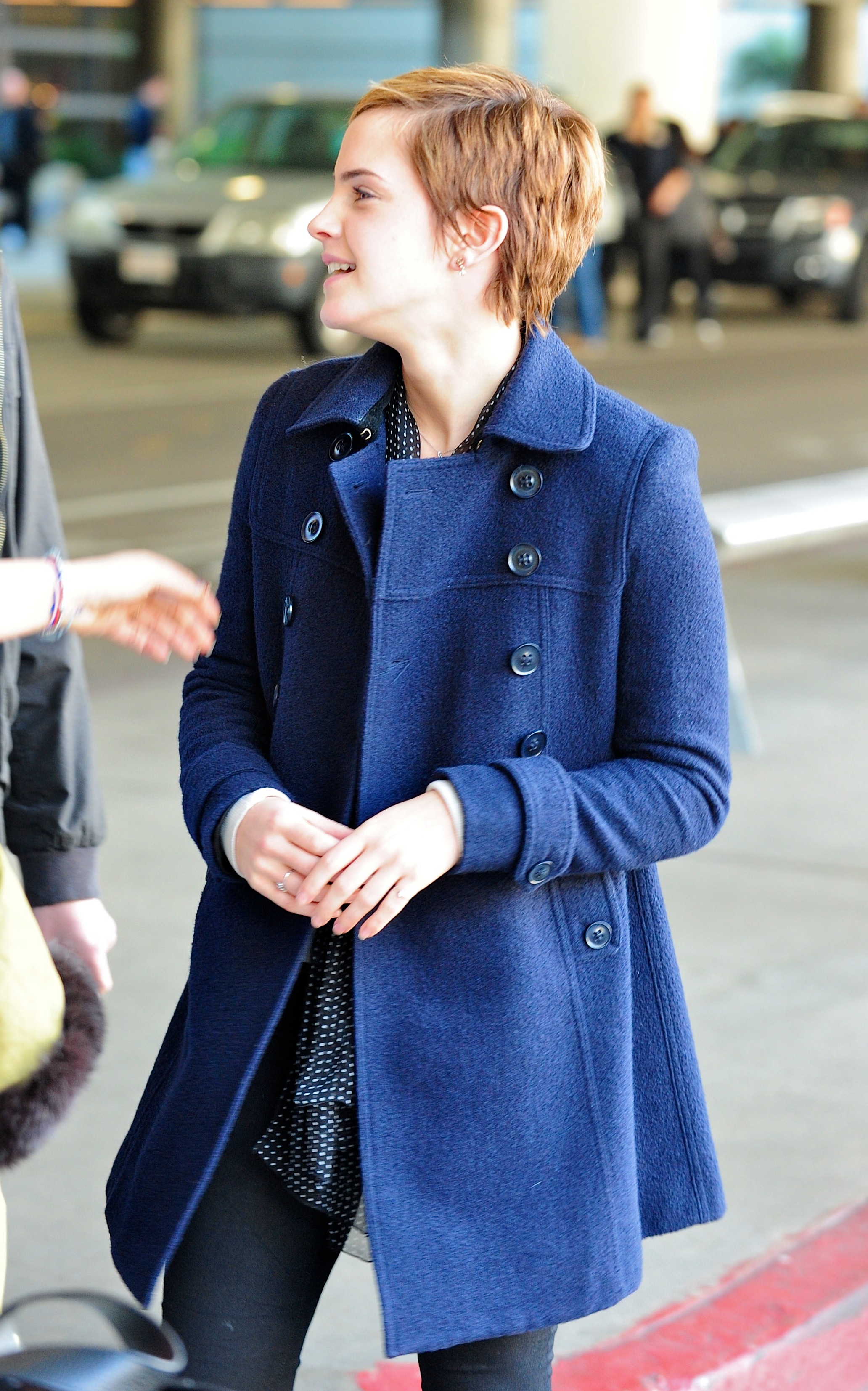 Preppie Emma Watson arriving at LAX Airport 3